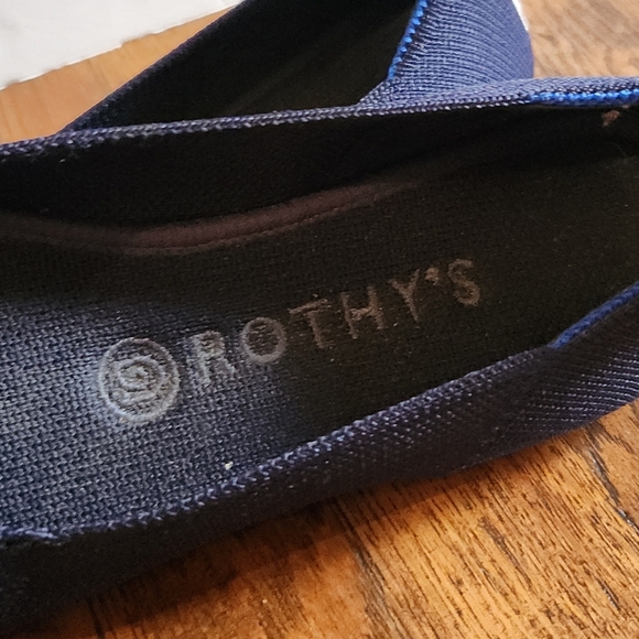 ROTHY'S The Square Toe Flats in Navy - Picture 7 of 11